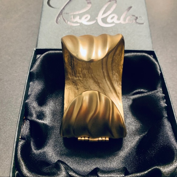 Satin Gold Cuff Bracelet | Kenneth Lane - Picture 4 of 10